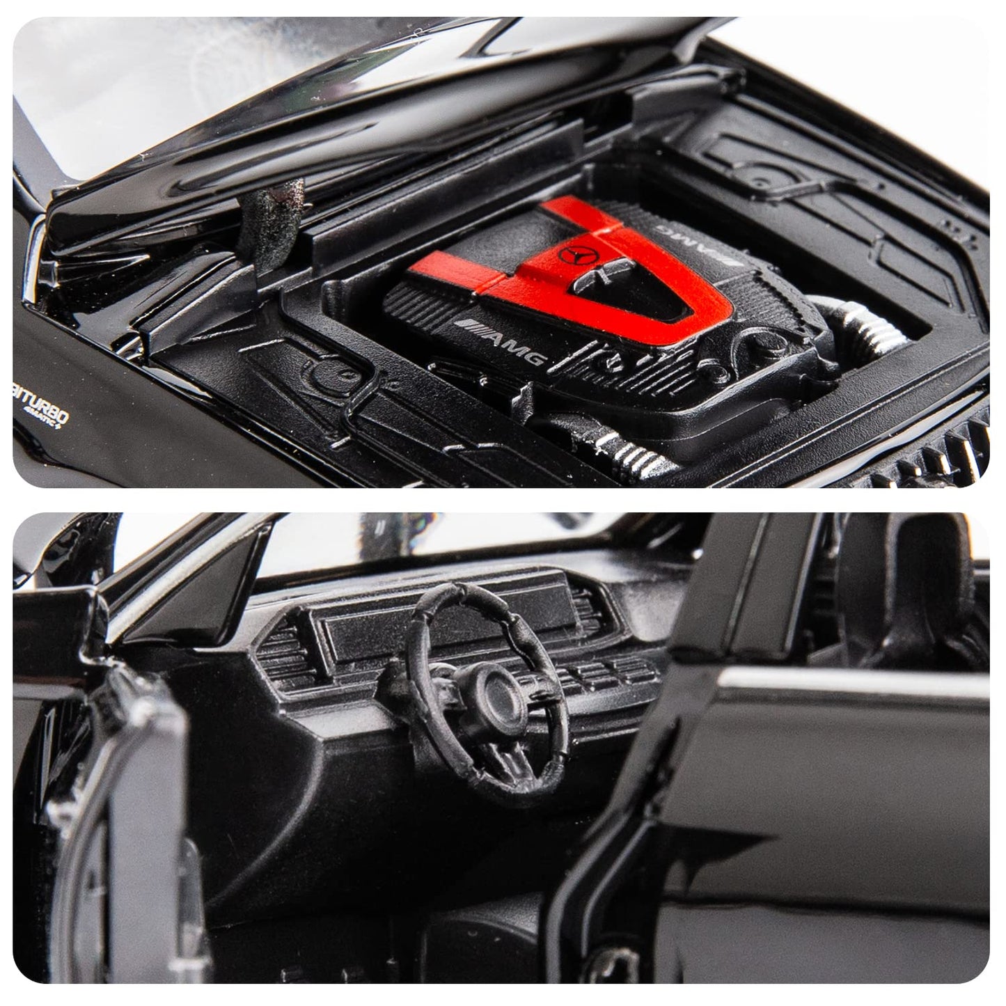 WAKAKAC 1/32 Scale Benz AMG GLE 63S SUV Toy Car, Alloy Diecast Collectible Pull Back Car Model with Light and Sound Toy Vehicles