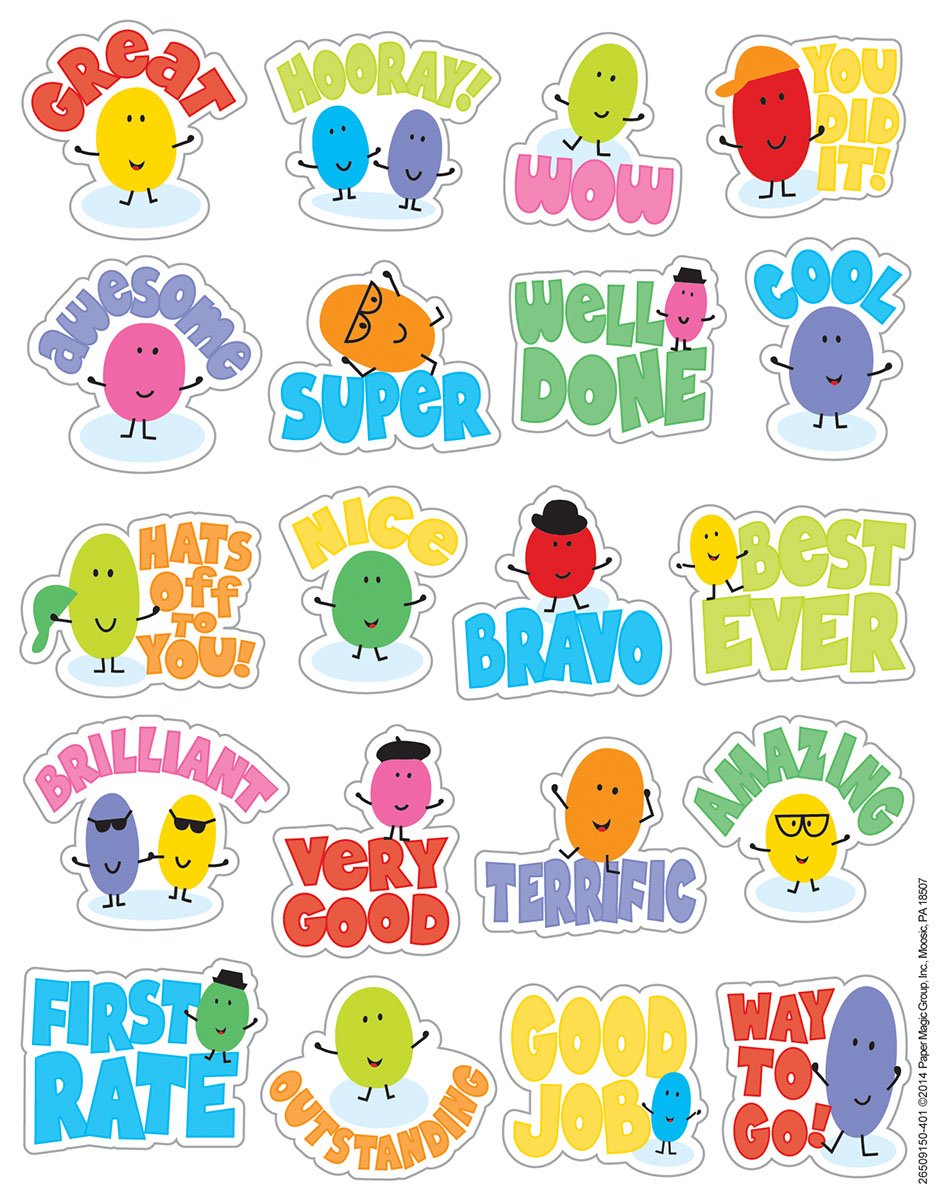 Eureka Jelly Beans Stickers, Scented (650915)
