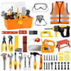 Deejoy Kids Tool Set with Electric Saw & Electronic Toy Drill, 54Pcs Pretend Play Kids Construction Set for Toddler 3-5 Years Ol