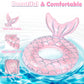 Heysplash Mermaid Pool Float, Mermaid Tail Shaped Pool Swimming Float Tube Ring Floatie, Summer Water Fun Beach Party Swimming Pool Toys For Kids Children Adults Water Activities, Pink