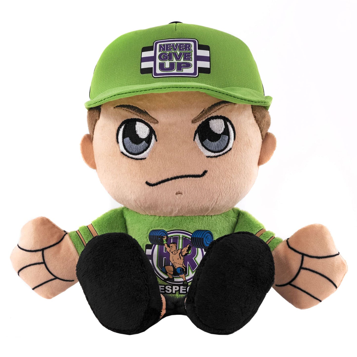Bleacher Creatures John Cena Plush Toy - 8" Soft Chibi Doll, Crystal Velboa Polyester, WWE Wrestling Superstar