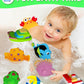 Mold Free Bath Toys For Toddler-1-3 - No Hole Bath Toy For Infants 6-12 Months - Baby Bathtub Water Pool Toys Shower Gifts For 1