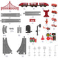 Wdmiya Train Set for Toddlers, 73 Pcs Train Toys for Kids Ages 3-8, Electric Trains Sets with Tracks (Magnetic Connection), Chri