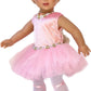 Prima Ballerina - 3 Piece Ballerina Outfit Fits 18 Inch Doll - Pink Leotard With Tutu, White Tights And Ballet Shoes (Doll Not Included)