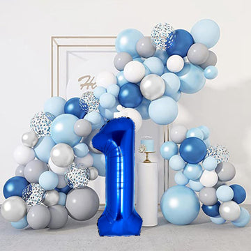 40 Inch Giant Navy Blue Number 13 Balloon, Helium Mylar Foil Number Balloons For Birthday Party, 13Th Birthday Decorations For K