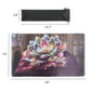 Gis Guardian Mtg Playmat 24 X 14 Inches, Non-Slip Rubber Card Game Playmats With Storage Bag, Tcg Playmat Mouse Pad (Lotus)