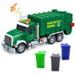 Mostop Large Garbage Truck Toy - Friction Powered Waste Management Garbage Recycling Truck With Lights, Sounds, 3 Rear Loader Tr