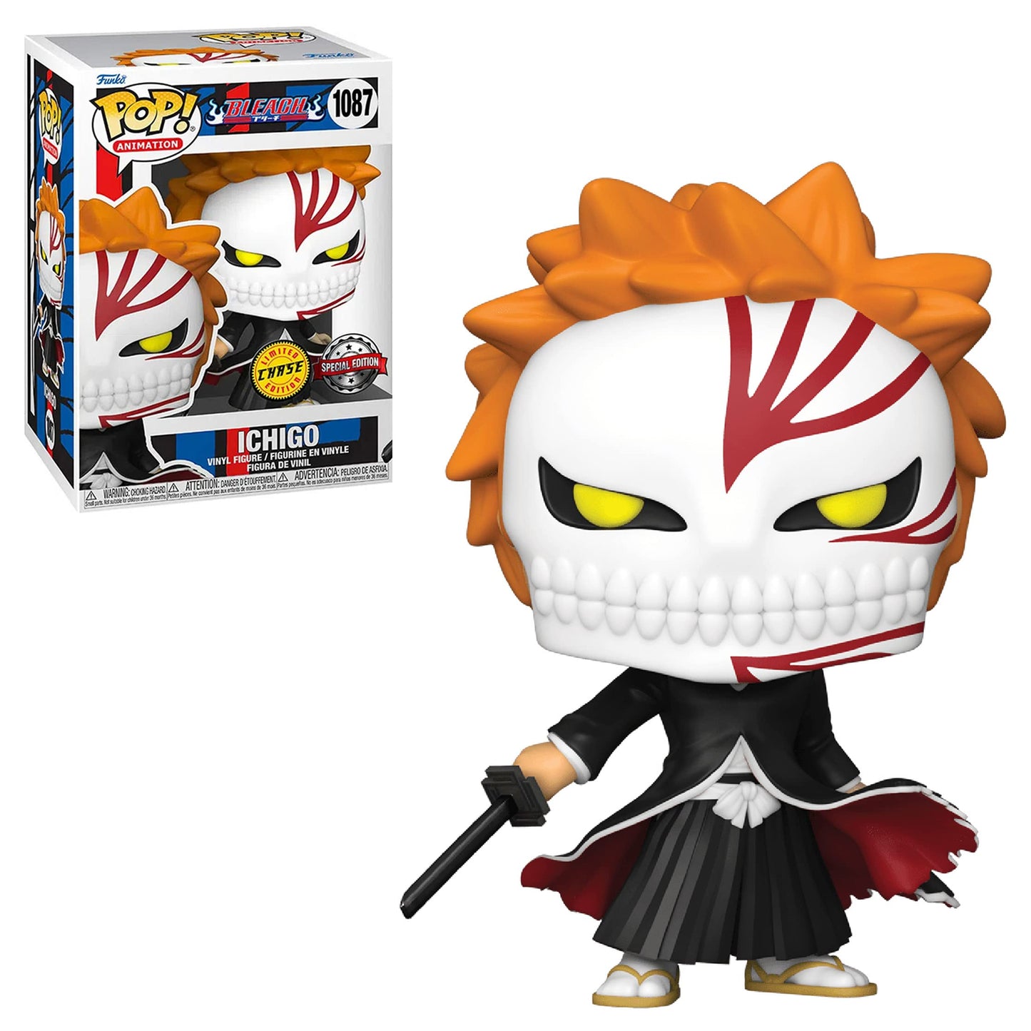 Funko Pop Bleach Ichigo Vizard Hollowfication Figure - 7.87" Vinyl, Multi-color, AAA Anime Exclusive, Model 889698561167