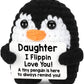 Daughter Gifts from Mom Dad  Mini Handmade Crochet Penguin Christmas Birthday Gift for Daughter Teens  Funny I Love You Emotional Gifts for Year Old Girl Kid Daughter mature-themed Teen Christmas Stuffers