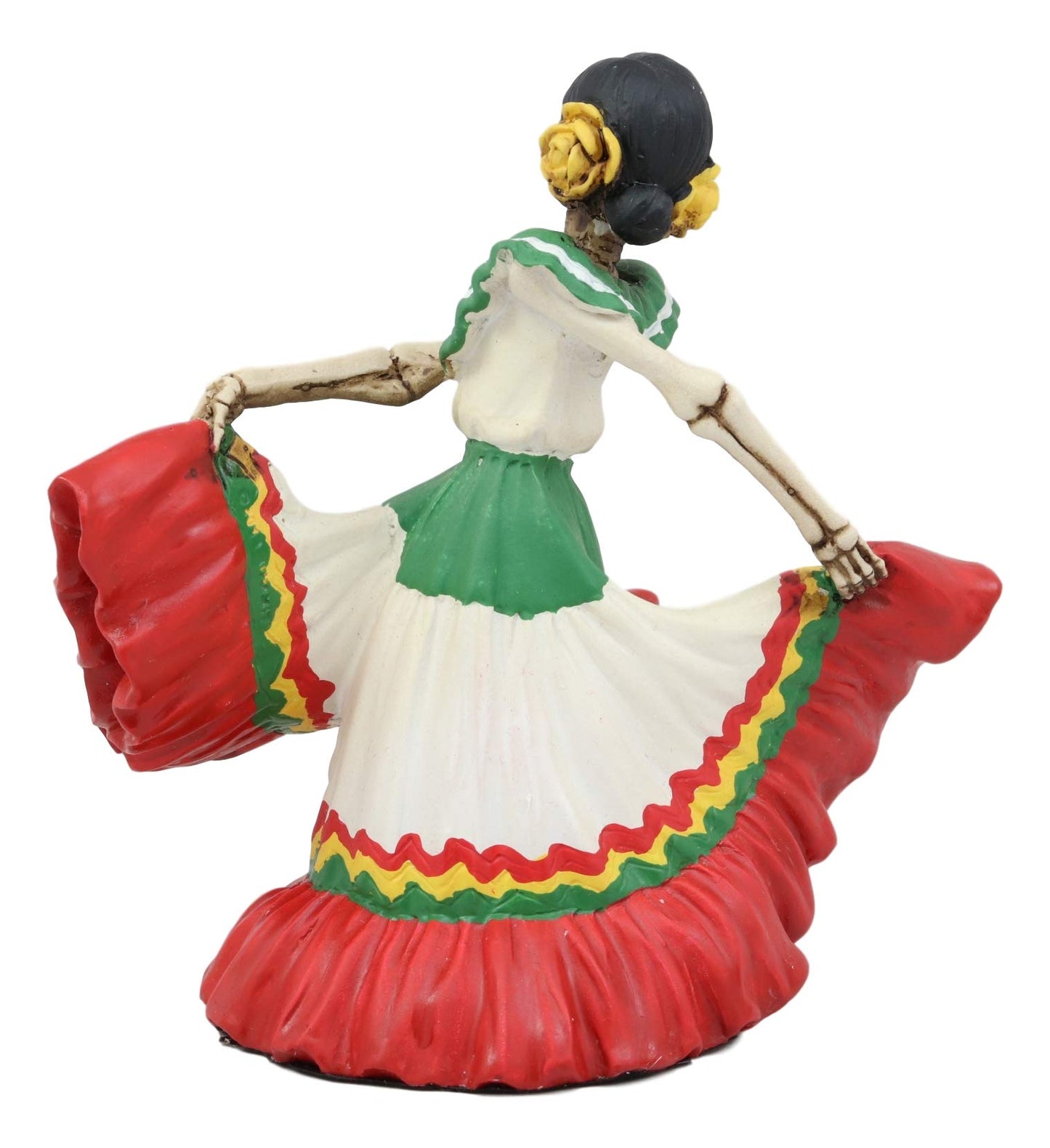 Ebros Dia De Los Muertos Danza De Dama Day Of The Dead Red Matador Lady Skeleton Dancer Statue 5.25' High Sugar Skull Vivas Calacas Decor Figurine For Halloween Prop Gothic Collectible