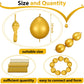 80 Pieces Needle Tail Balloons Latex Link Balloons Linking Needle Tail Balloons For Birthday Party Wedding Anniversary Graduation Arch Party Decorations (Gold,10 Inches)