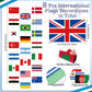 Daifunli 8 Pcs International Party Decorations 56 Countries Hanging Flags Garlands World National Flags Banner for International