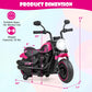 Costzon Toddler Motorcycle, 6V Battery Powered Electric Motorcycle With Detachable Training Wheels, Soft Start, Headlights & Music, Kids Motorcycle Ride On Toy For Toddlers Boys 18+ Months (Pink)