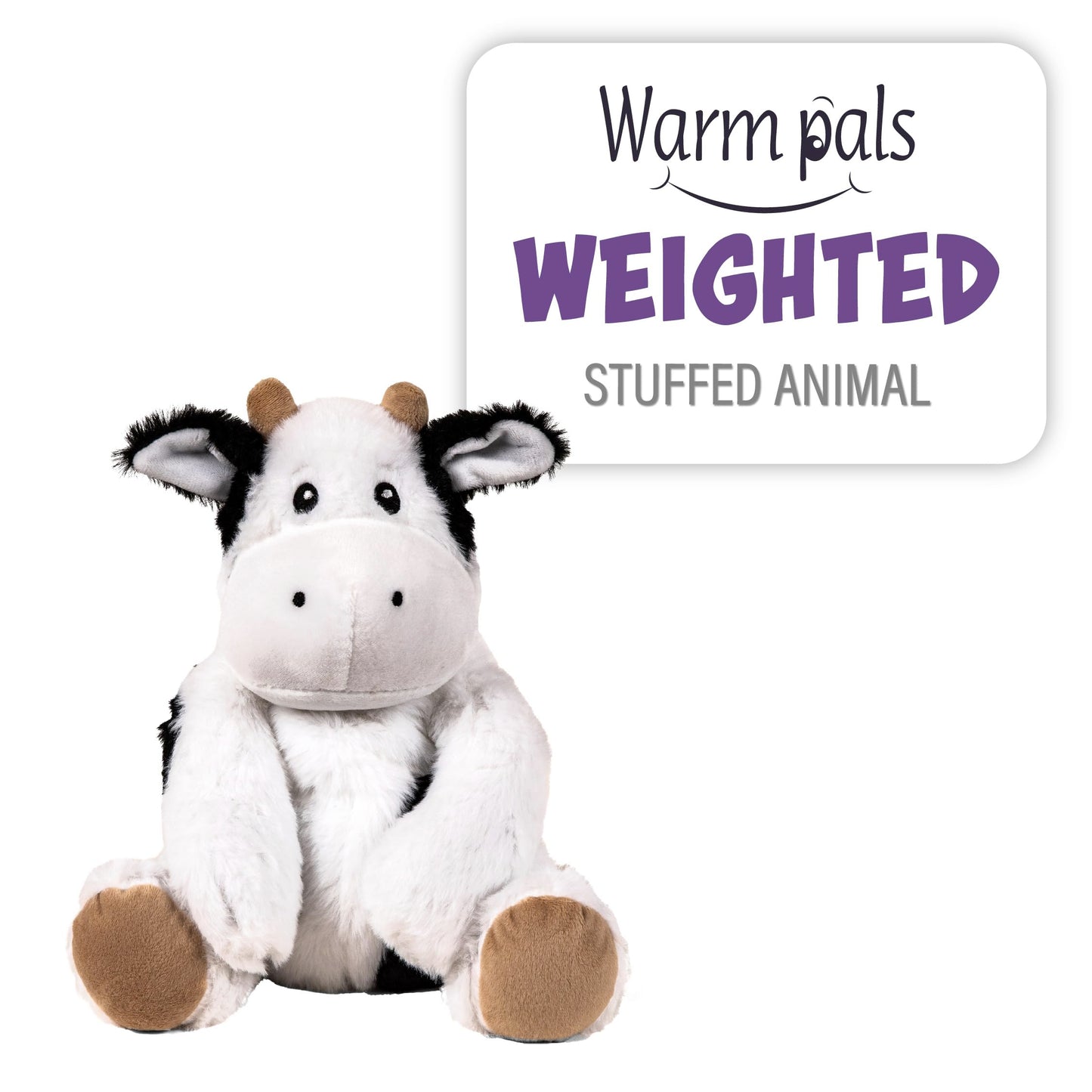 Warm Pals - Callie Cow - 1.5Lbs - Cozy Microwavable Lavender Scented Plush Toys - Heated Stuffed Animal - Heatable Coolable Bedtime Comfort Plushie