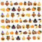 Holydeck 60 Pcs Thanksgiving Day Mochi Squishy Toys,Mini Cute Squeeze Toy Stress Reliever Anxiety Packs For Kids Thanksgiving Day Party Favor,Fall Decor,Fall Decrations (Thanksgiving)