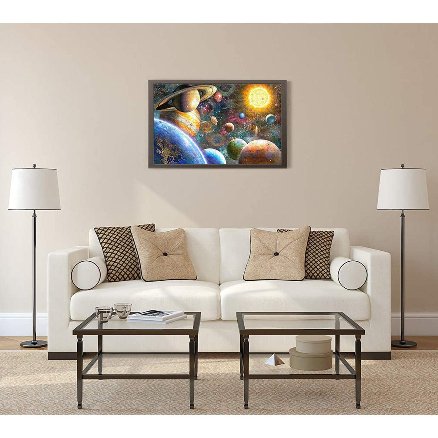 Nattork Jigsaw Puzzle 500 Pieces For Adults Youth Family Space Traveler Solar System Puzzle Pieces Fit Together Perfectly