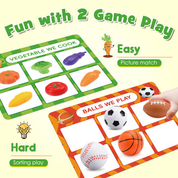 Montessori Sensory Toys for 2-6 Year Olds | 58-Piece Learning & Sorting Games with Mystery Box | Preschool Activities & Speech T