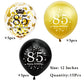SHUNTAI 85th Birthday Balloons, Black and Gold Latex Confetti, 12 inch, 15 Pack - Perfect for Men's and Women's 85 Year Old Anniversary Party Supplies