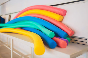 The Dreidel Company Deluxe Floating Pool Noodles Foam Tube, Super Thick Noodles For Floating In The Swimming Pool, Assorted Colors, 52 Inches Long (2-Pack)