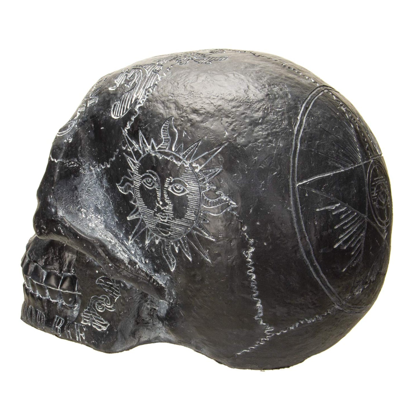 Summit Collection Black Ouija Skull Spirit Paranormal Black Magic Halloween Decorative Sculpture Collectible 8 Inch L