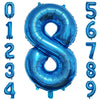 Paticool 40 Inch Blue Number Balloon 8, Large Number Foil Balloons Mylar For Girl Boy Birthday Party Celebration Decorations Sup