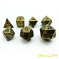Bescon Ancient Brass Solid Metal Polyhedral D&D Dice Set of 7 Antique Copper Metal RPG Role Playing Game Dice 7pcs Set