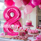 Suwen 40 Inch Hot Pink Large 8 Number Balloons Big Foil Helium Number Balloons 0-9 Jumbo Happy 8Th Mylar Birthday Party Decorati