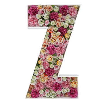 2Ft Letter Z Mosaic Balloon Frame Letter Diy Fillable Letters Kit For Birthday Party Wedding Backdrop Decor