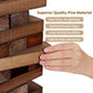 ApudArmis Giant Tumble Tower - 54 PCS Wooden Stacking Game, 4.2FT, Brown, Outdoor Fun for Teens and Adults
