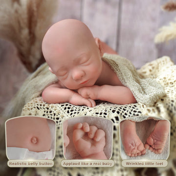 Babeside Lifelike Reborn Doll - 16 Inch (Weights 4 Lbs) Anatomically Correct Silicone Reborn Boy Realistic Newborn Doll Real Life Doll With Gift Box
