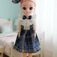 Tickles Set Movable Jointed 3D Eyes Fashionable Doll With Frock For Kids Girls Birthday Gifts (Size: 30 Cm Color: White & Blue)