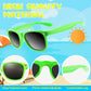 Astaron 12 Pack Party Novelty Sunglasses Bulk Neon Party Favors For Beach Wedding Party Pool Party Supplies, Green