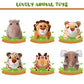 Sumind 12 Pieces Mini Stuffed Forest Animals Jungle Animal Plush Toys 4.8 Inch Cute Elephant Lion Giraffe Tiger Plush For Animal