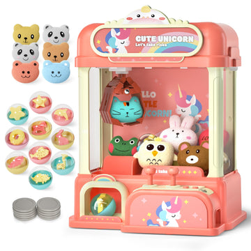 Dolive Claw Machine For Kids, Electronic Arcade Game Indoor Toy For Girls, Candy Vending Prizes Claw Game Machine Toys For Party Birthday For 6 7 8 9 Year Old,With Lights Sounds