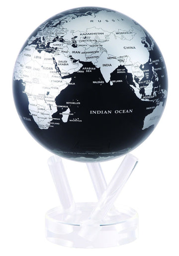 Metallic Black And Silver Mova Globe 6'