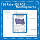 gisgfim 50 Pairs Memory Matching Game Flags of U.S. States Concentration Memory Card Educational Cards Games Geography Learn Sta