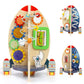 Wdmiya Space Wooden Activity Cube Toys For Baby, Montessori Toys For 1 Year Old Boy & Girl Birthday Gifts, Sensory And Education
