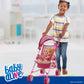 Baby Alive Doll Stroller - Pink & Rainbow - Fits Dolls Up to 24" - Retractable Canopy, Safety Harness - Model T709036