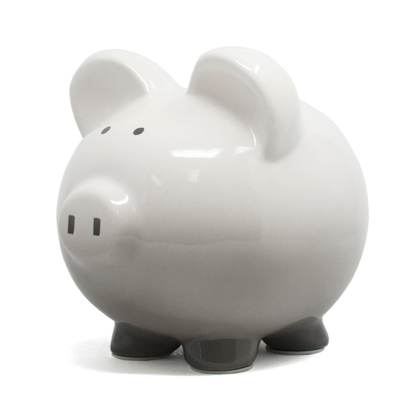 Child to Cherish Ombre Ceramic Piggy Bank, Gray