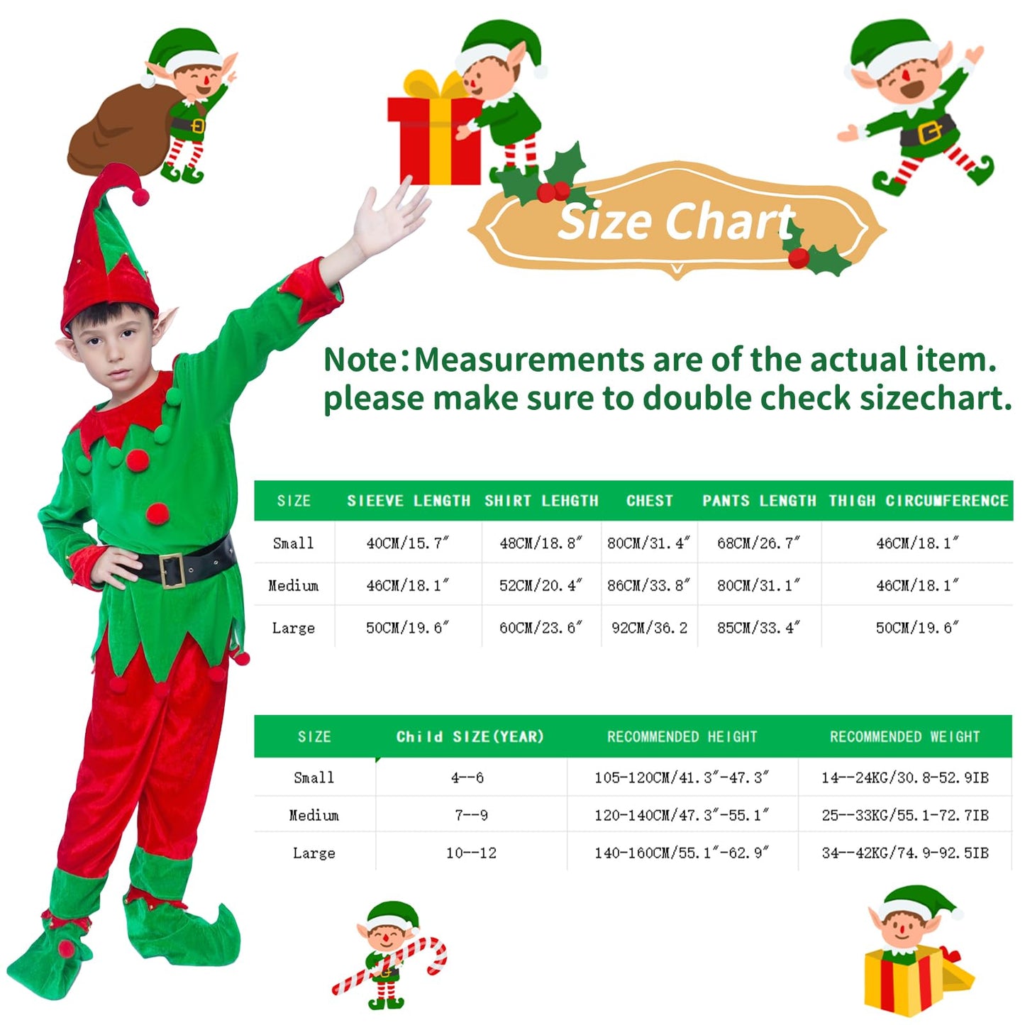Kllouze Elf Costume Kids (S)