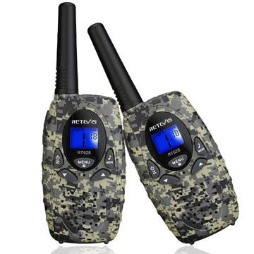 Retevis Rt628 Kids Walkie Talkies,Army Toys For 6-12 Year Old Boys Girls,Frs Walky Talky With Key Lock,Gift For Outdoor Adventure Camping Hunt Trip(2 Pack,Camo)