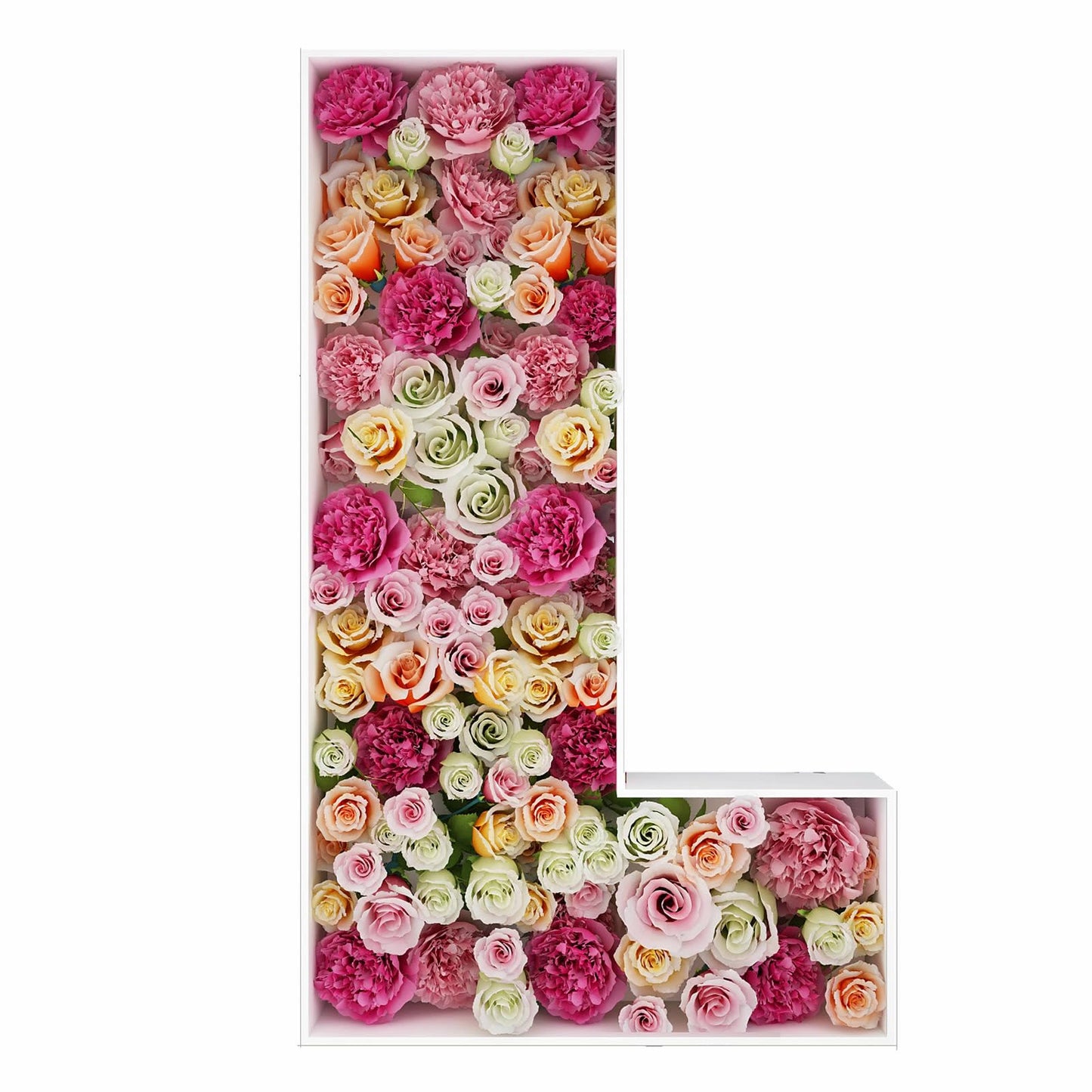 2Ft Letter L Mosaic Balloon Frame Letter Diy Fillable Letters Kit For Birthday Party Wedding Backdrop Decor