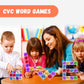 Fidget Toys For Kids, Transparent Silicone Popper Diy Building Blocks Cvc Words Learning Phonics Color Recognition Clarssroom Tool Anxiety Stress Reliever Toy (Transparent)