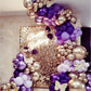Mebay Grey Violet Maca Purple Gold Balloons Garland Arch Kit, 146Pcs Latex Balloons Different Sizes 18 12 10 5 Inch For Party De