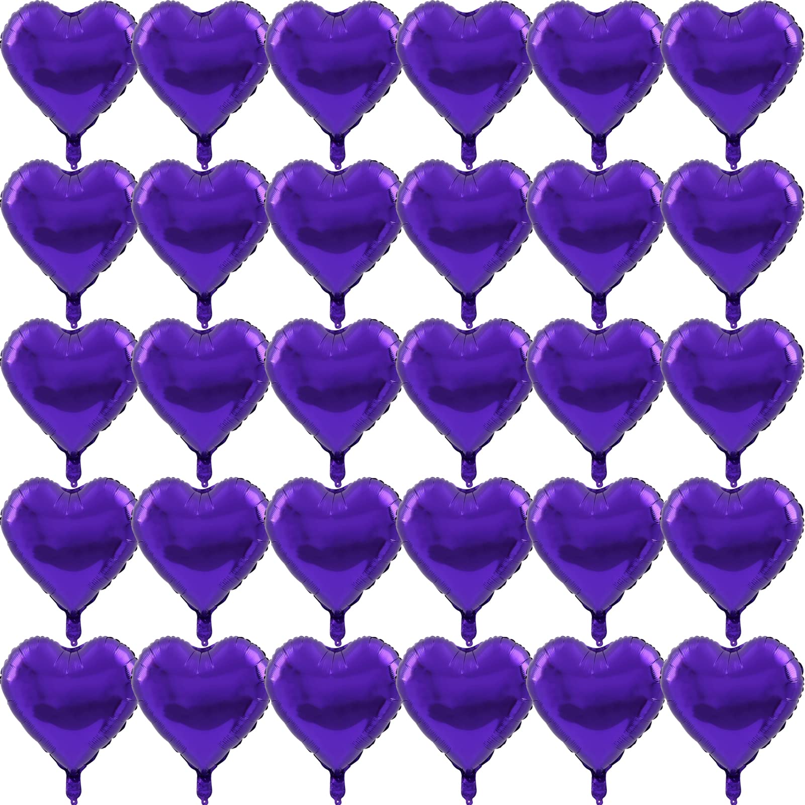 30 Pcs Purple Heart Balloons 18In Foil Heart Shape 18 Inch Balloons Helium Mylar Balloons Foil Balloon Boho Baby Shower Decorati