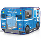 Artcreativity Police Car Tent With Carry Bag, Pop Up Indoor Tent For Kids, Police Officer Indoor Playhouse With 2 Openings, Flat-Folding Kids Play Tent For Compact Storage, 43.5 X 28 X 26.5 Inches