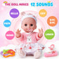 Toylink Interactive Baby Doll Set With Backpack Carrier, 12In Doll Toy With Sound, 18Pcs Baby Doll Accessories Incl Diaper Bib, Girls Pretend Play Toys For Toddler Kids 3 4 5 6 Year Old Gift