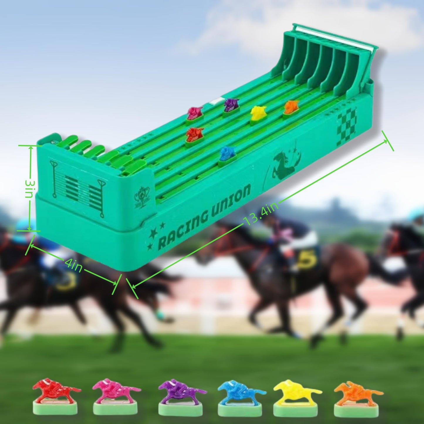 Electronic Horse Race Board Game, Horse Racing Table Games, Desktop Derby 6-Horse Racing Game,Portable Family Party Entertainmen