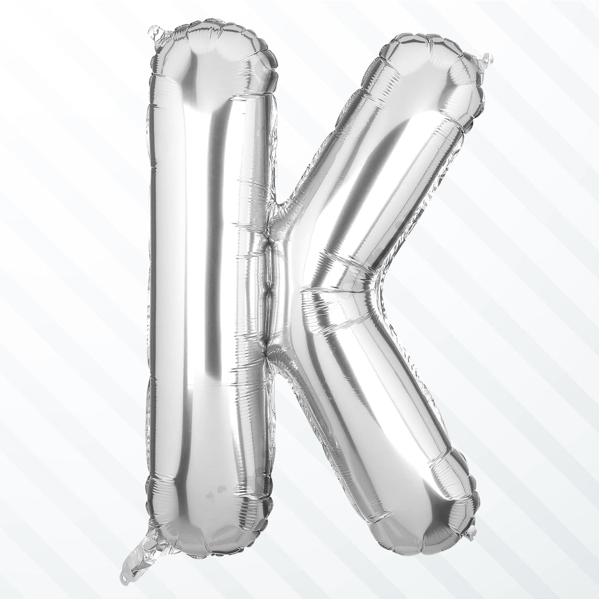 Flyloons Silver K Alphabets Letter Foil Balloons Perfect for Birthday Decoration Items, Anniversary, Bachelorette, Wedding, Fare