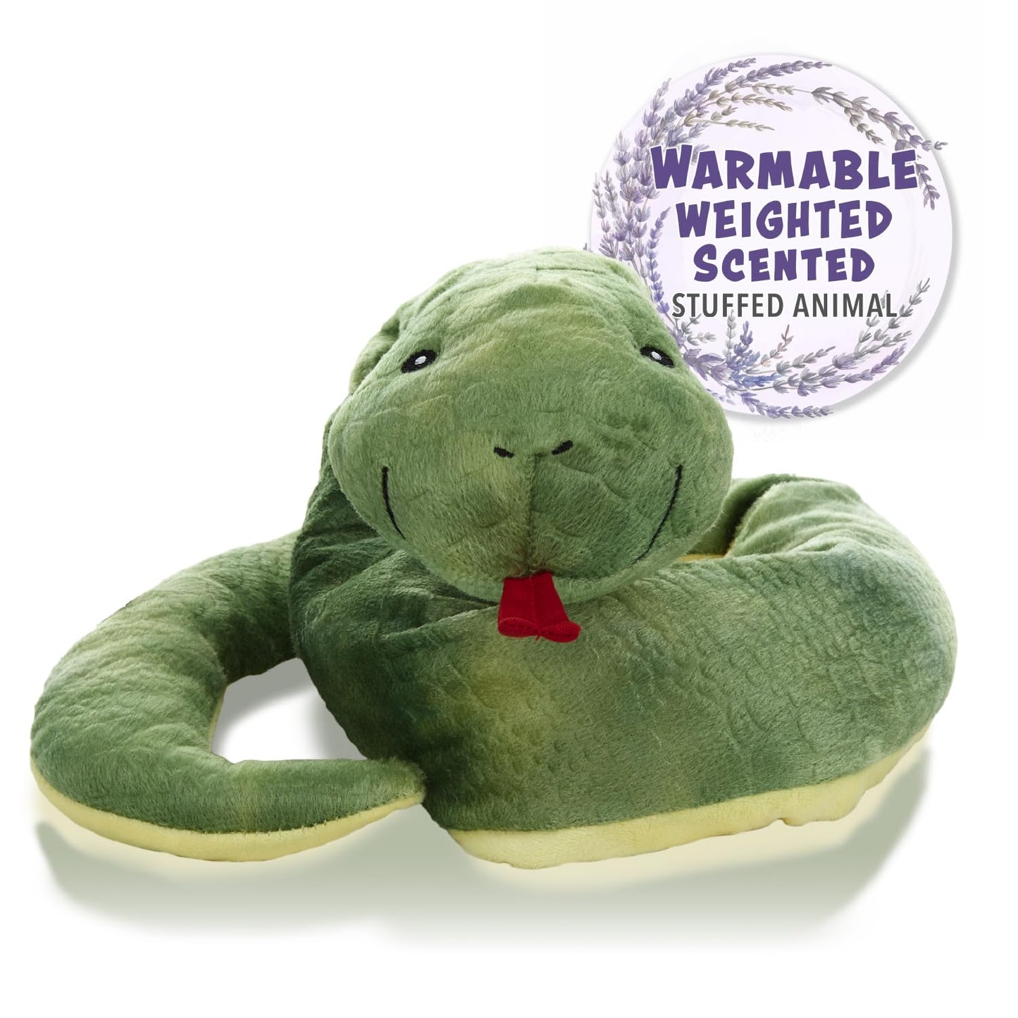 1i4 Group Warm Pals Sammy The Snake Plush Toy - 1.5lbs Lavender Scented Heated Stuffed Animal for Bedtime Comfort